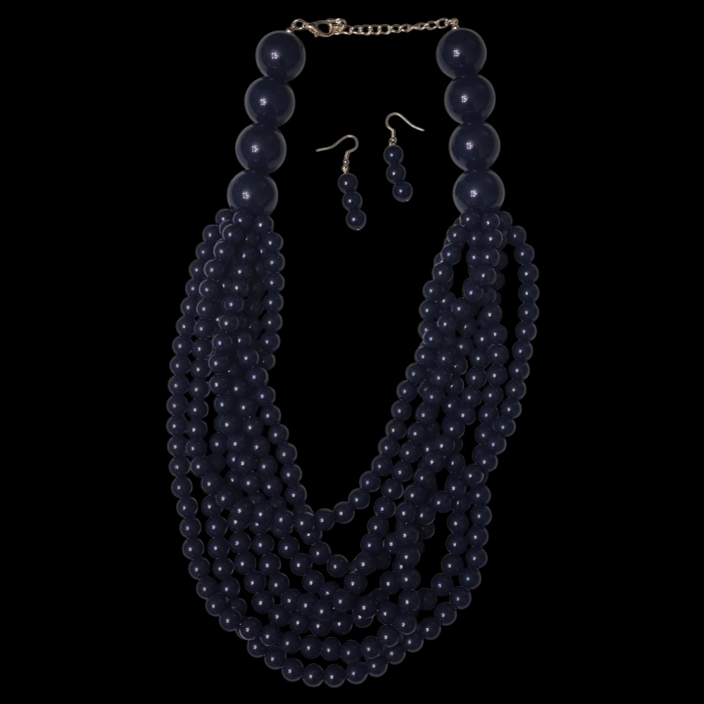 Navy Blue Necklace